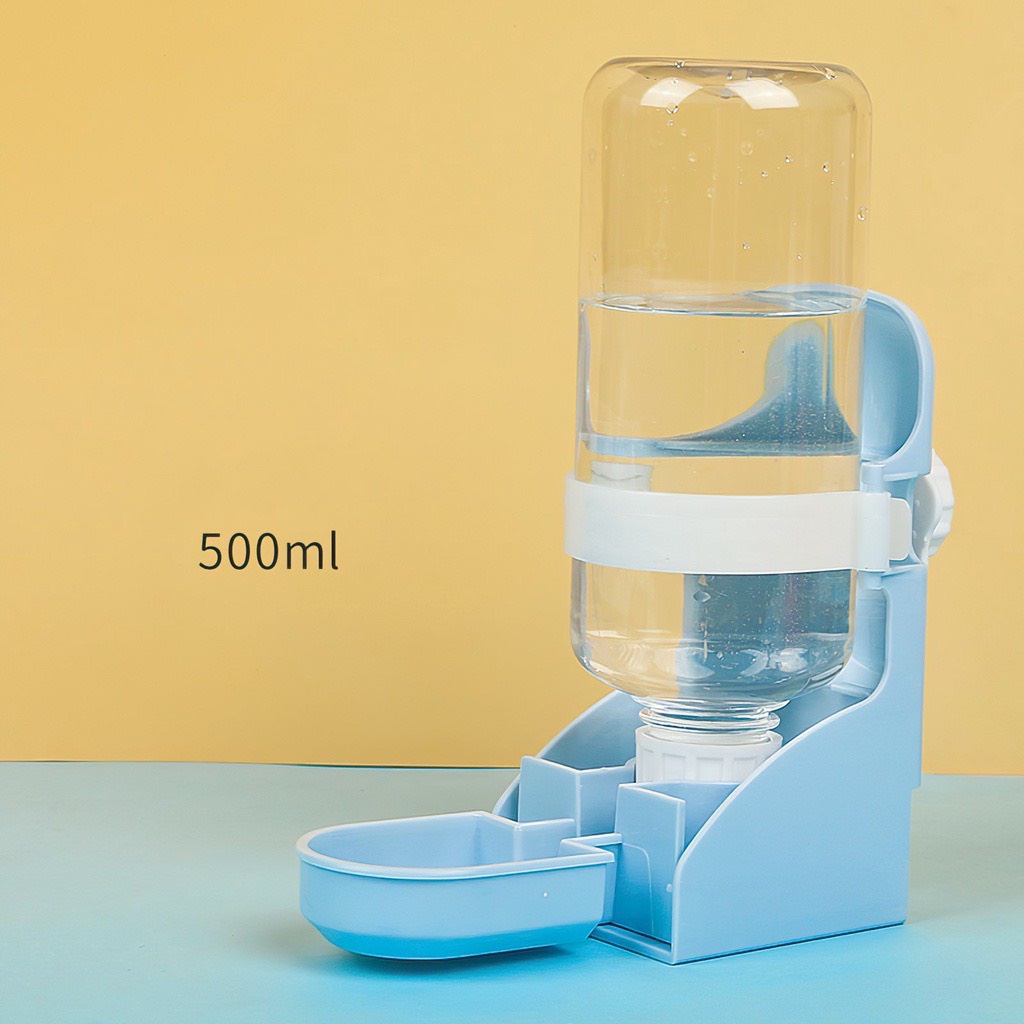 Bình nước gắn chuồng cho mèo, chó, thú cưng tự động 500ml
