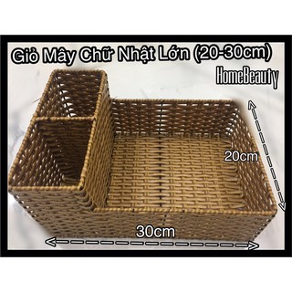 Giỏ Mây Chữ Nhật Lớn (20-30cm)