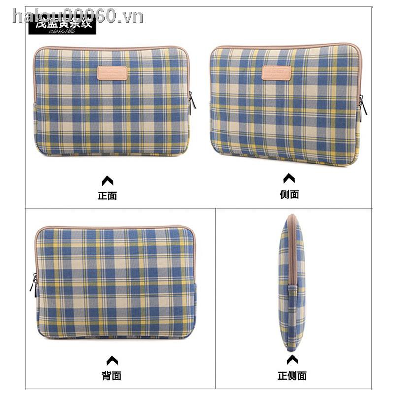 ✠✚☄✿Ready stock✿ laptop bag  fashion grid notebook liner 12/13.3/14/15.6 inch  computer for men and women Dell Inspiron