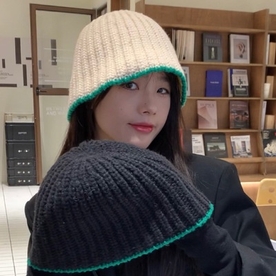 Mũ Bucket Len Dệt Kim Thời Trang Thu Đông Phong Cách Nhật Bản Đơn Giản Cho Nữ