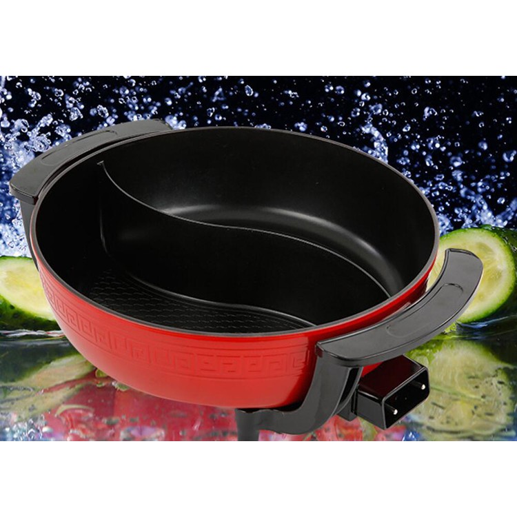 Nồi Lẩu Điện đôi 2 Ngăn Perfect 32cm. Lẩu 2 hương vị