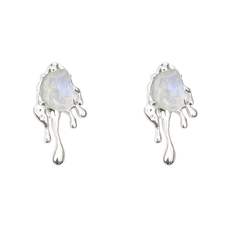 Bông Tai Mạ Bạc 925 Kiểu Hình Học Độc Đáo Phong Cách Hip Hop