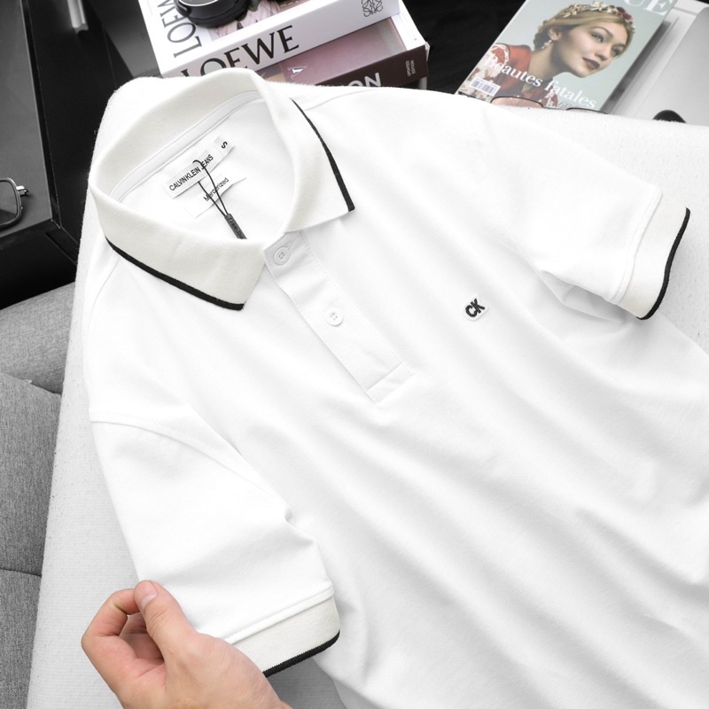 Áo thun Polo Nam ngắn tay C.K Form Slimfit vải cotton dư xịn co dãn 4 chiều thấm hút mồ hôi Hàng VNXK