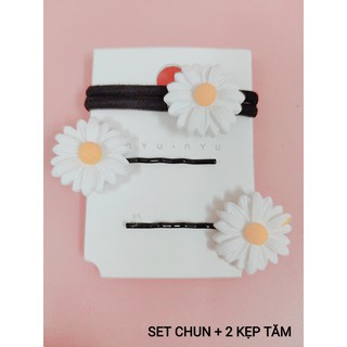 Set Kẹp Tóc Hoa Cúc Siêu Xinh