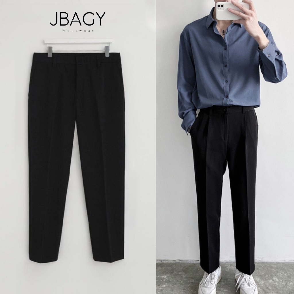 Quần baggy nam ống rộng vải Hàn cao cấp, quần tây âu co giãn tốt Premium thời trang JBAGY - JBA01