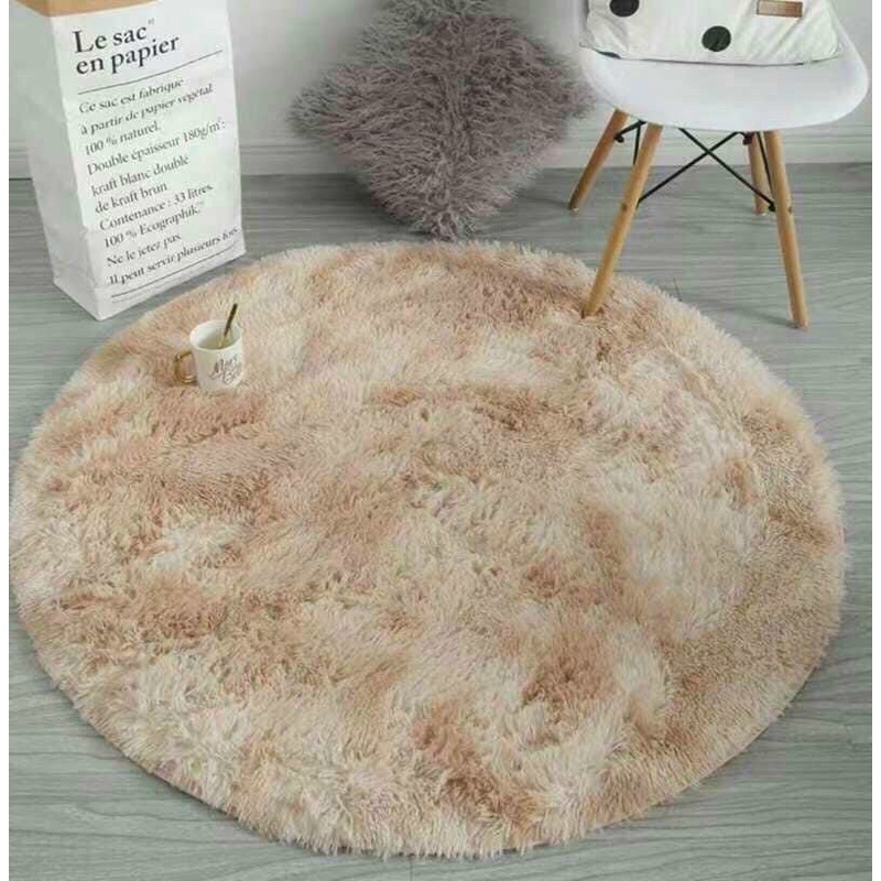 Thảm lông loang Muji hình tròn 1m