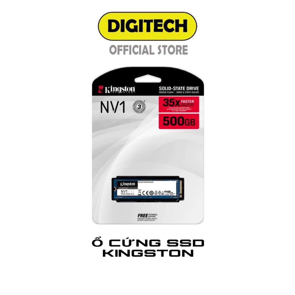 Ổ cứng SSD Kingston NV1 500GB NVMe PCIe Gen 3.0 x 4 (SNVS/500G)