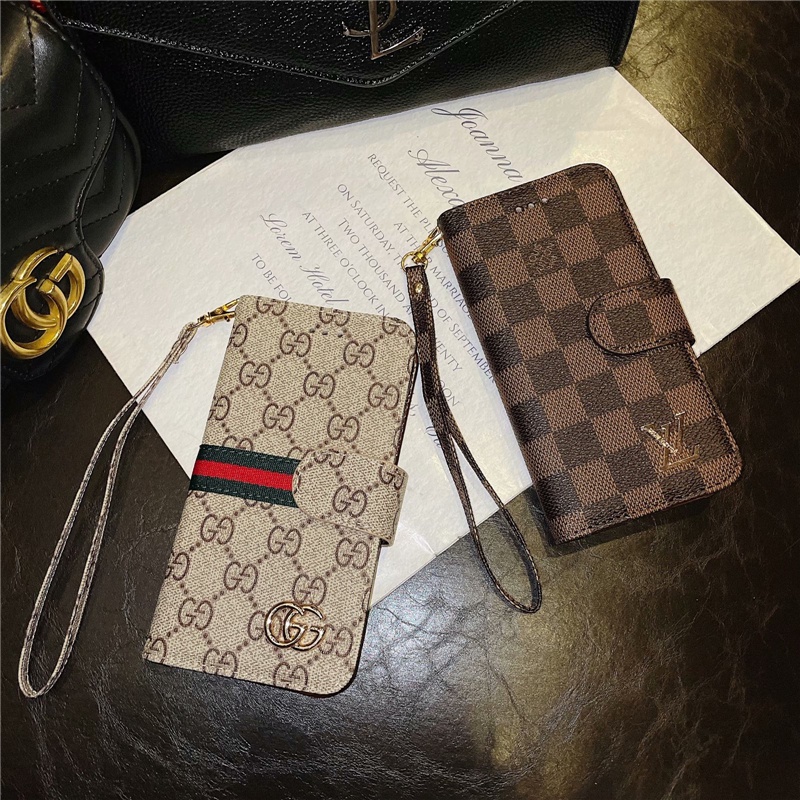 Bao Da Điện Thoại Nắp Lật Dạng Ví Lv Gucci Có Giá Đỡ Và Dây Đeo Cho Samsung Note 20 Ultra Note 10 Plus Note 9