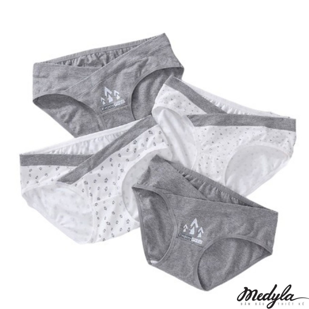 MEDYLA - Set 4 Quần Lót Bầu Cotton mềm mịn giá rẻ Kèm túi zip sang trọng