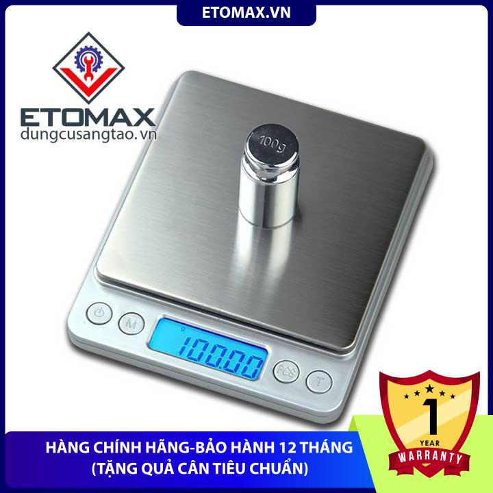 [Hàng cao cấp-Bảo hành 12 tháng] Cân tiểu ly điện tử 500g/0.01g Platfrom,chính xác tới 1% gram.