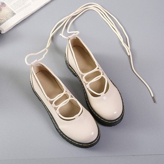 Giày búp bê đề phẳng cột dây ulzzang ( 2 màu )