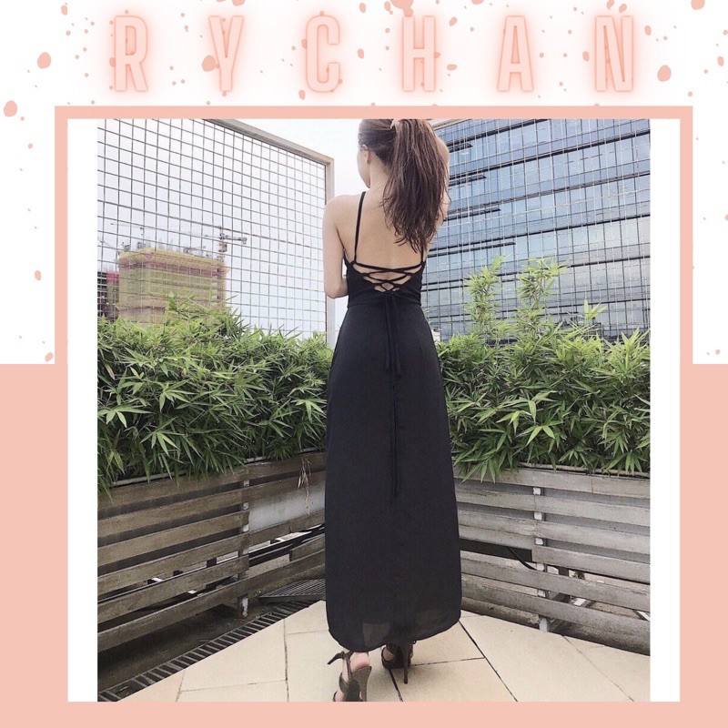 DM820 - Đầm Maxi Đan Dây Hở Lưng 2 Màu | BigBuy360 - bigbuy360.vn