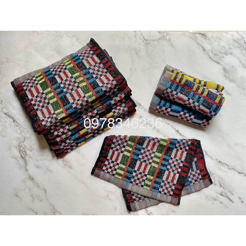 Combo 10 Khăn lau thổ cẩm mềm mịn, êm nhẹ, không phai màu, sổ lông, độ bền cao,chất liệu thổ cẩm của người Thái