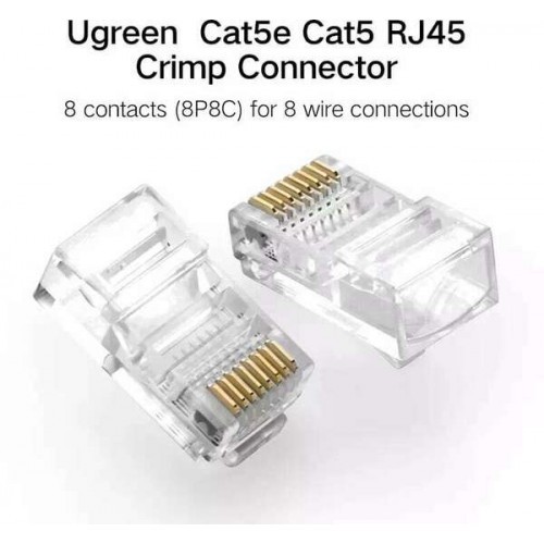 Đầu Bấm Mạng RJ45 Cat 5e 10 Đầu/Túi Ugreen 20329 Chính Hãng