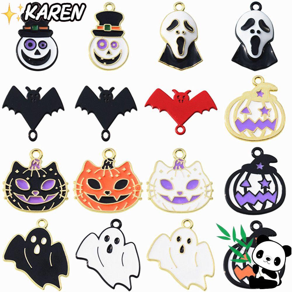 Bộ 2 Vòng Tay Mặt Hình Bí Ngô/ Dơi/ Ma/ Dơi Tráng Men Dễ Thương