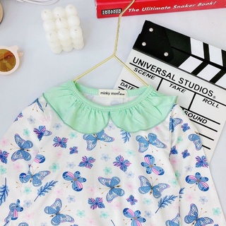 [MINKYMOM] Bộ dài thun lạnh cổ bèo lá sen