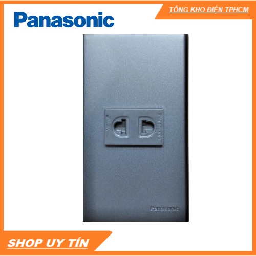 Ổ cắm màu đen Panasonic - Ổ đơn 2 chấu màu đen chính hãng