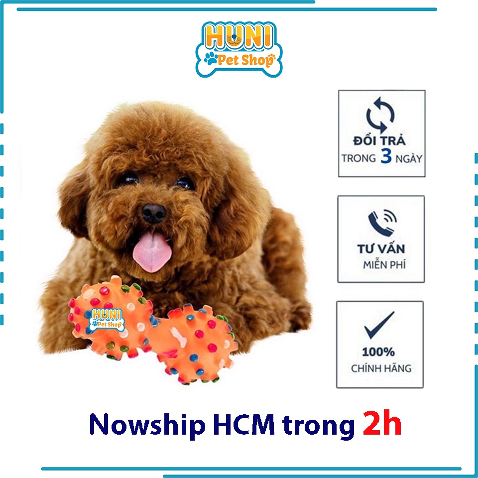 Đồ chơi cho chó xương cao su phát ra tiếng kêu đồ chơi cho chó gặm - Huni Petshop