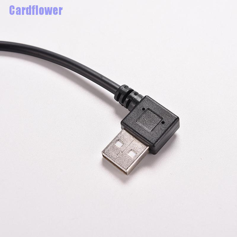 Cardflower  Micro USB 5 Pin Male to USB 2.0 A Male Cable Converter 90 Degree Adapter