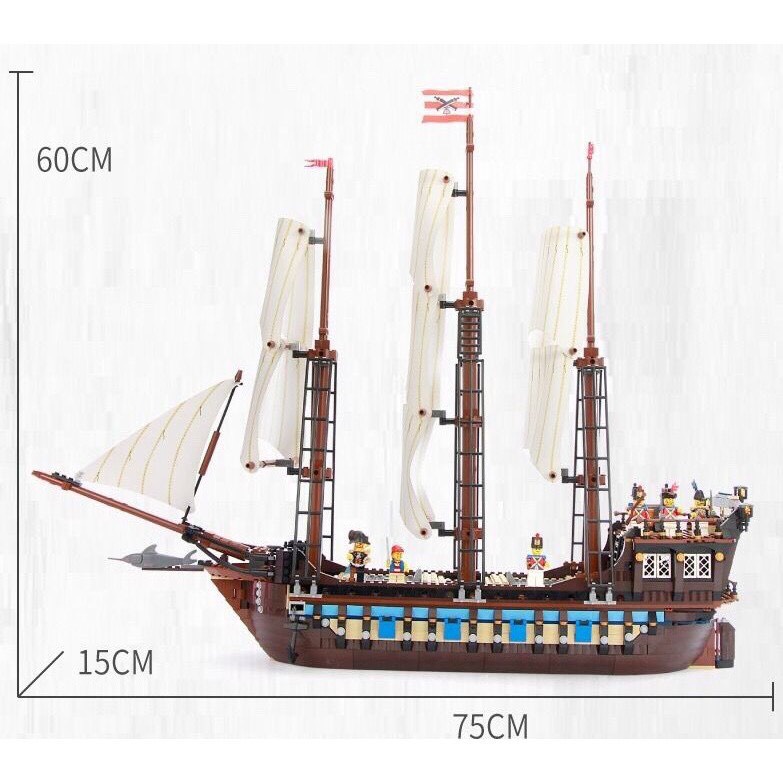 Xếp Hình Tàu Chiến Hoàng Gia Thời Trung Cổ Leji 18007