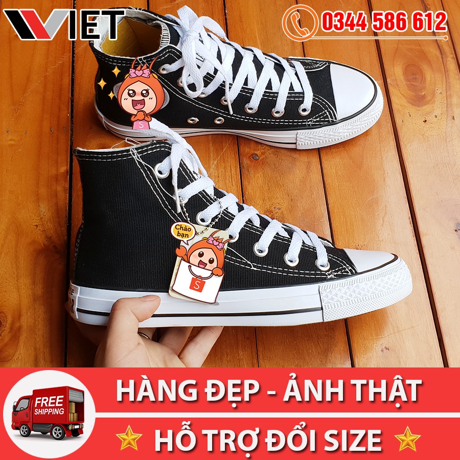 [FREE SHIP TOÀN QUỐC] Giày Thể Thao Classic Đen Trắng Cao Cổ Giá Rẻ