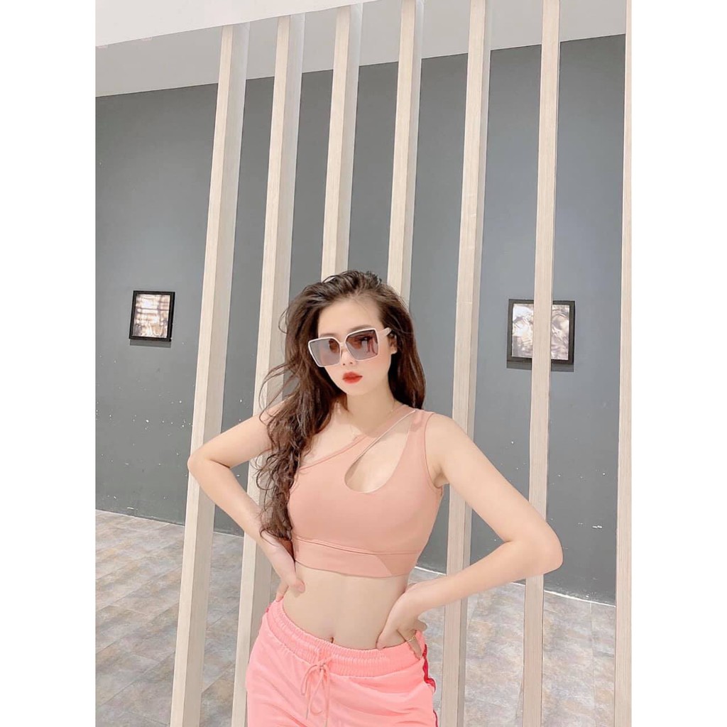 ÁO BRA LỆCH VAI SEXY CO GIÃN TẬP GYM