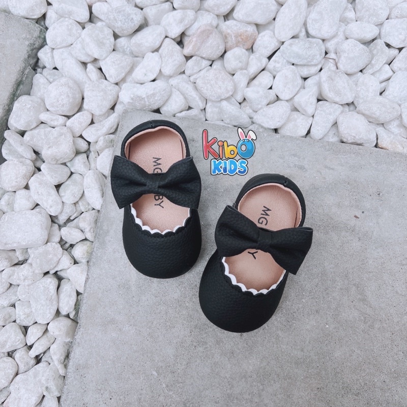 Giày Bé Gái - Giày búp bê da mềm phong cách Vintage Hàn Quốc có quai dán BB444