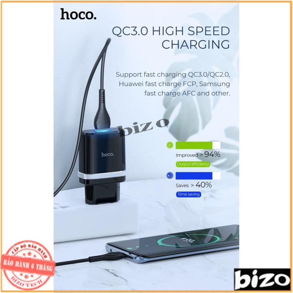 CỦ SẠC NHANH HOCO DÒNG QC3.0/18W SẠC FULL IPHONE/IPAD/ANDROID - CHÍNH HÃNG