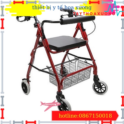 Khung Tập Đi W-14 Hàng Lucass Cao Cấp Có Tay Phanh,Có Ghế Ngồi , Giỏ Đựng Và Bánh Xe