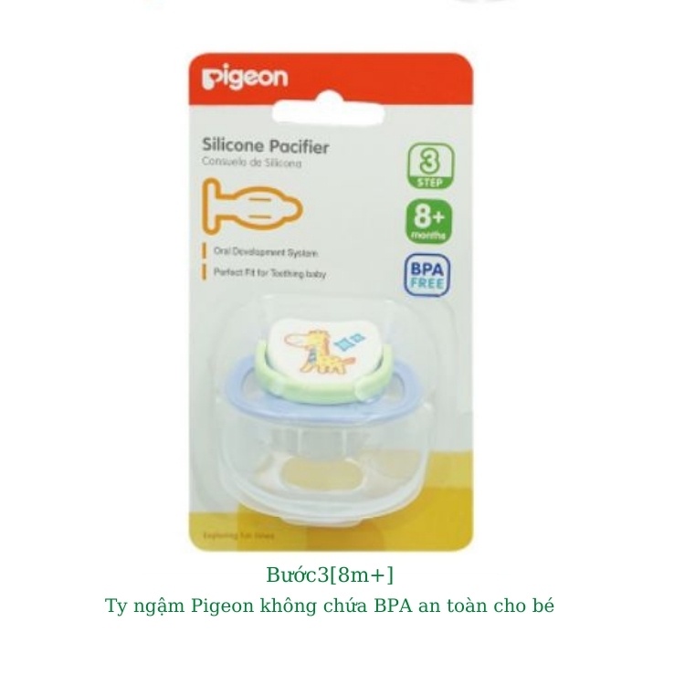 Ti ngậm Pigeon Silicon cao cấp bước 1,2,3 cho bé từ 0-8m+