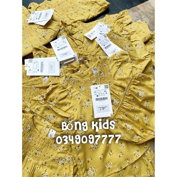 Set Váy Sơ Sinh Bé Gái Hoa Nhí Vàng ZR