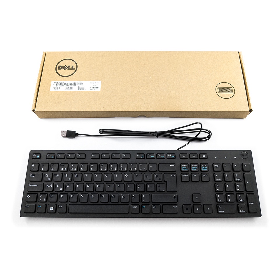 Bàn phím máy tính dell KB216 Có Dây USB Cho Máy Tính, Latop Chính Hãng BH 12 THÁNG