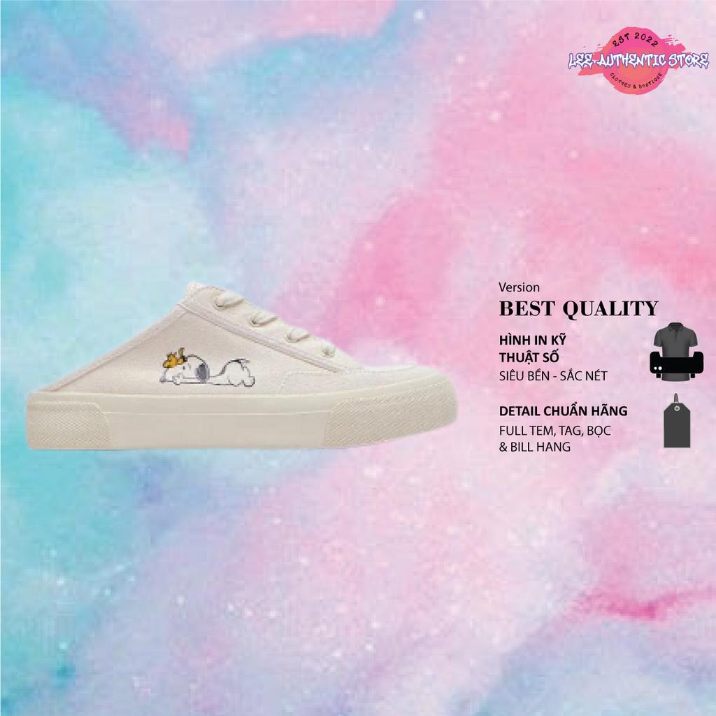 Giày Zara Lười Canvas SNOOPY Đạp Gót