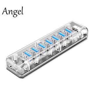 Bộ chia 7 cổng usb 3.0 orico trong suốt