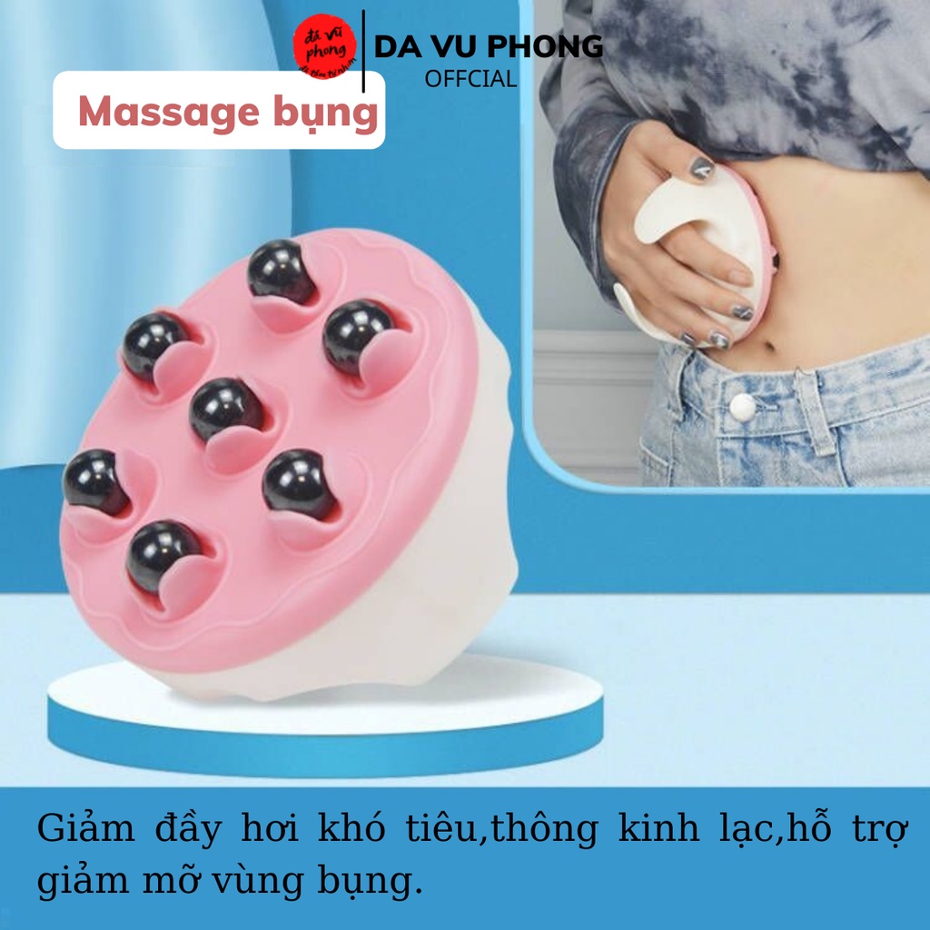 Con Lăn Massage,Bàn Chải Matxa Body Đả Thông Kinh Lạc,Giảm Căng Thẳng Giúp Ngủ Ngon Sâu Giấc