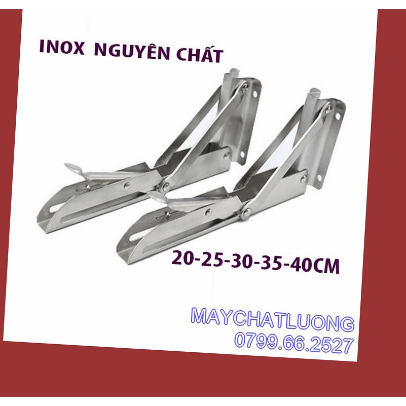 Bản lề gấp thông minh INOX  20, 25, 30, 40CM -bộ 2 cái, chụi lực 80kg