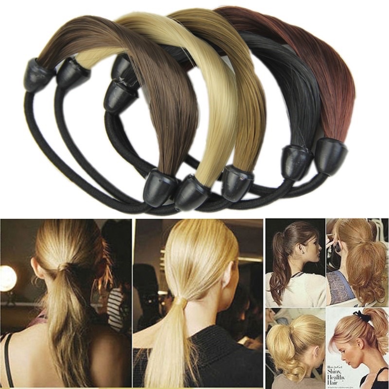 Dây cột tóc bằng tóc giả cao cấp