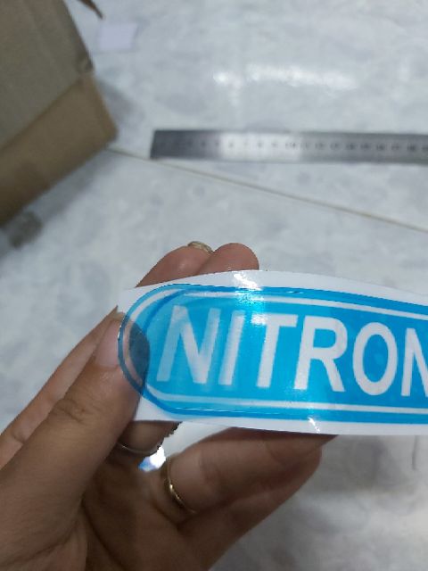 Tem Decal Sticker Trong Suốt Nitron Xanh Dán Xe,.... Giá Rẻ