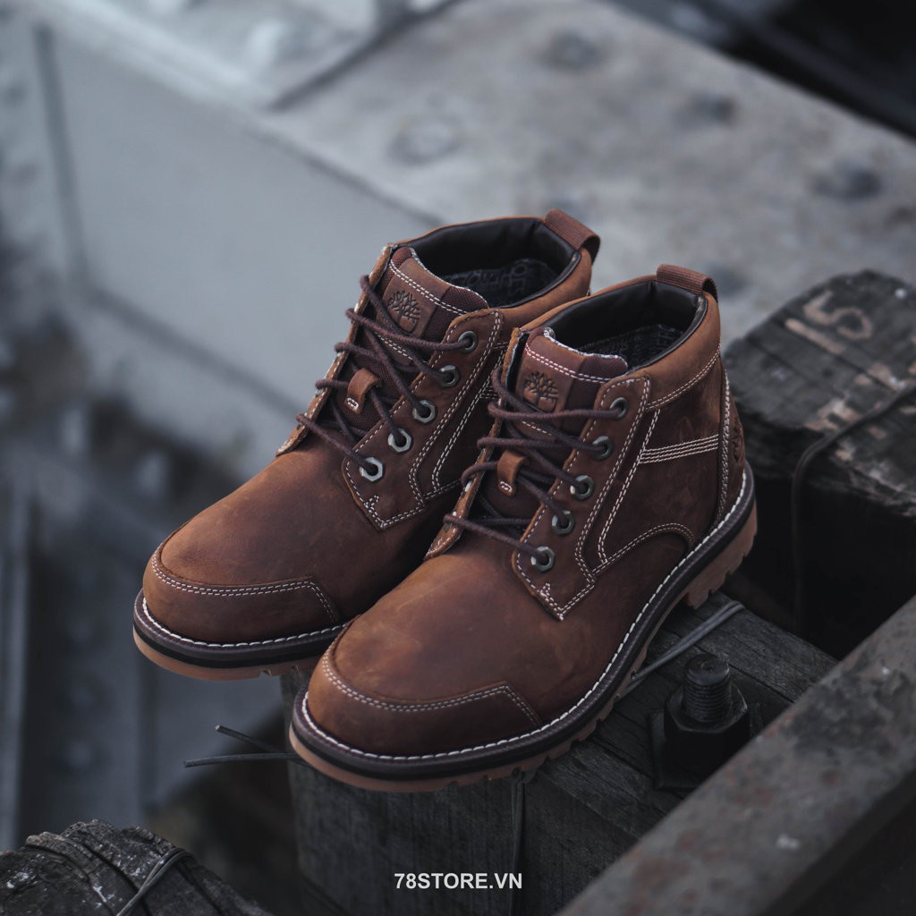 Giày Moto Cafe Racer Timberland Larchmont II Chukka Boot A2NFP Nâu Da Bò