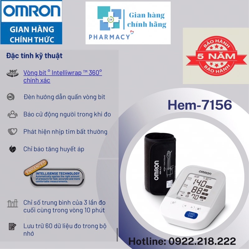 Máy đo huyết áp Omron Hem 7156