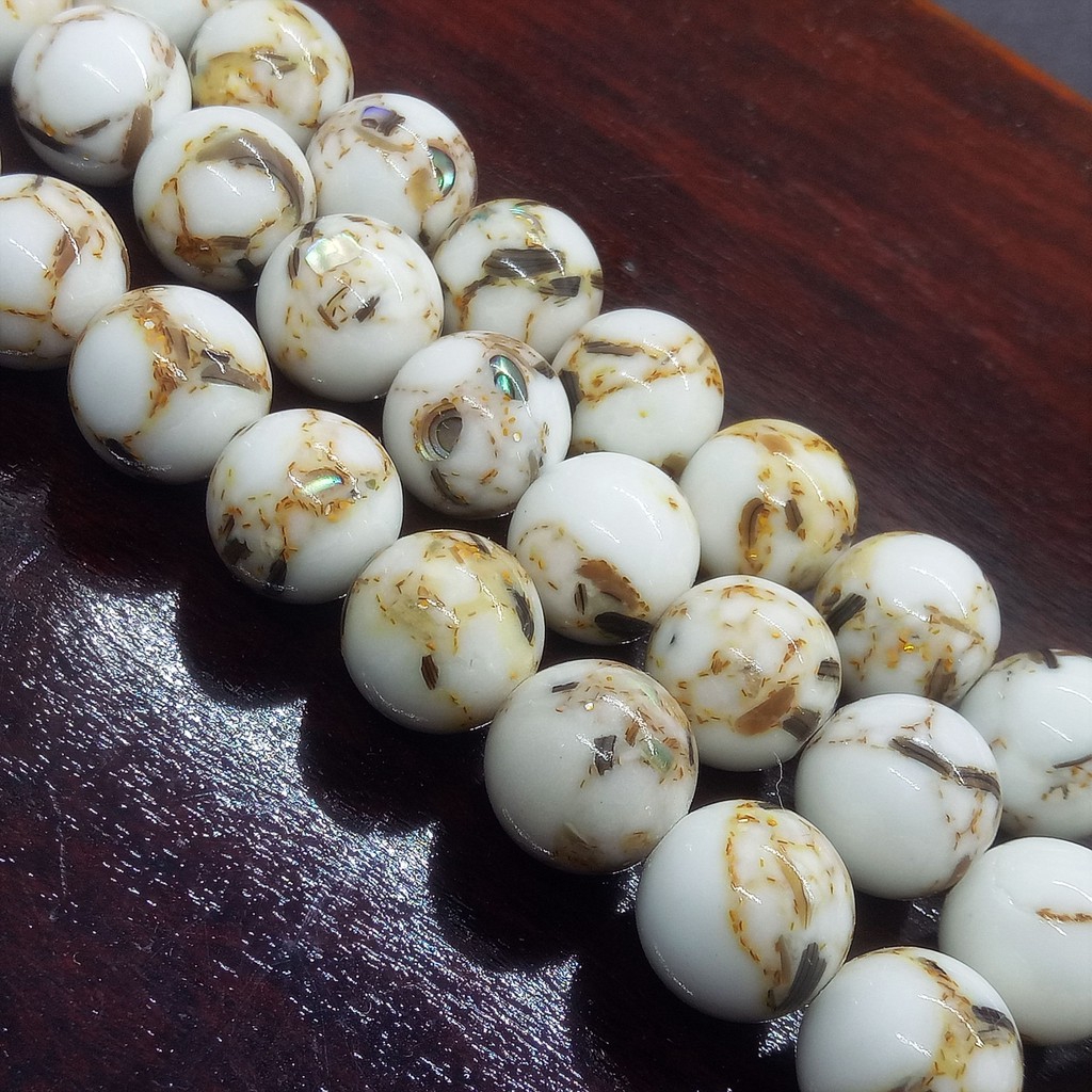 Hạt đá tròn tự nhiên 4-12mm dùng làm trang sức độc đáo