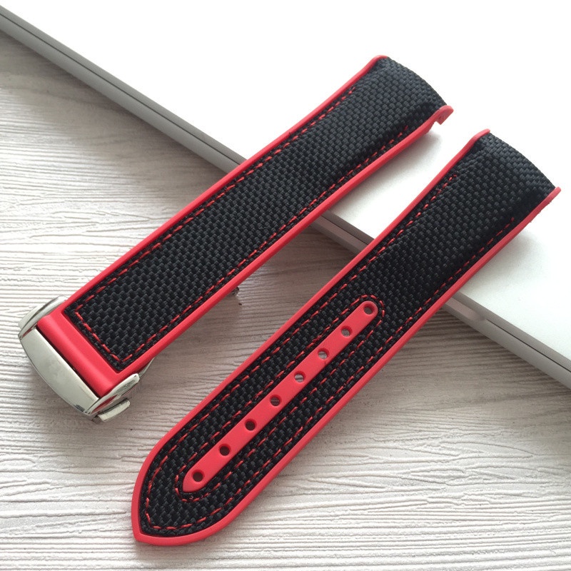 Dây Đeo Đồng Hồ Bằng Silicone Nylon Cao Su Cho omega 300 Seamaster 600 omega 2022mm