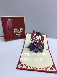 Combo 5 thiệp nổi -love - (size 12x12 vaf 10x15 )- Thiệp 3D