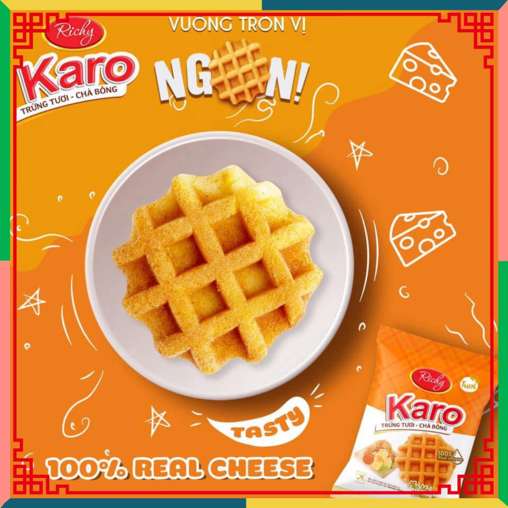 Bánh karo Richy vị Phô Mai Hoàng Kim x 6 bánh