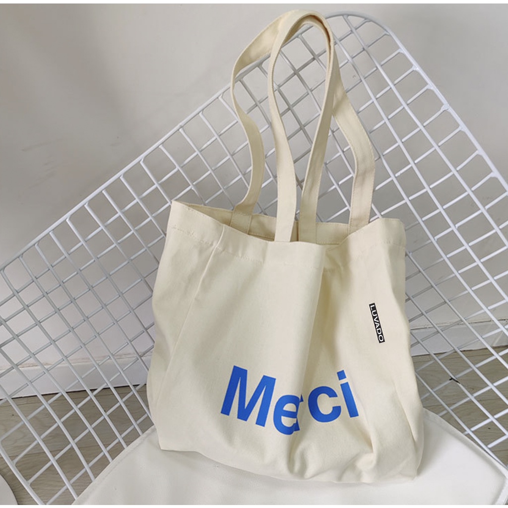 Túi tote vải mềm trơn đeo chéo canvas giá rẻ LOT STORE TX758