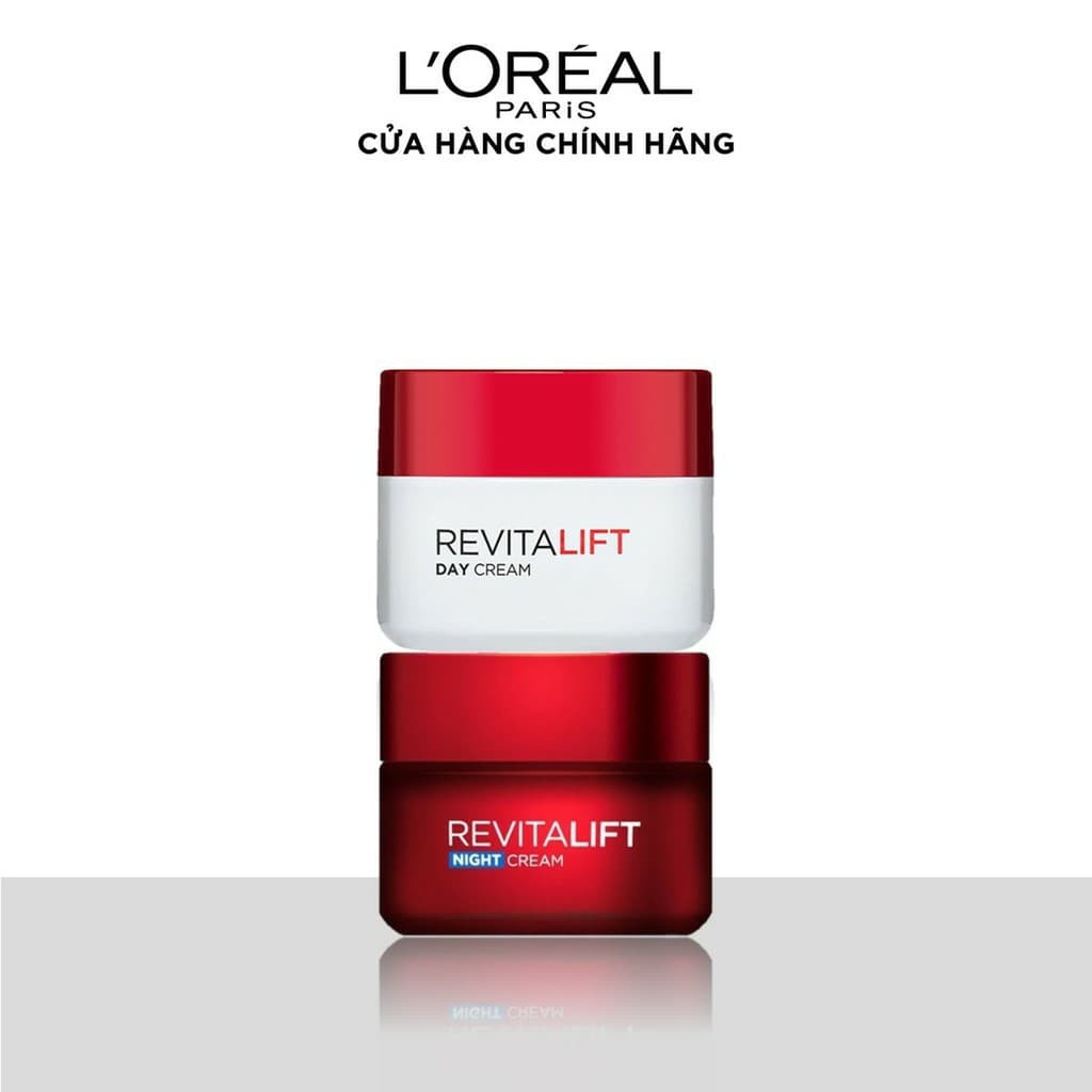 Bộ Kem Chống Lão Hóa Ngày Và Đêm L'Oreal Paris Revitalift 20ml x 2