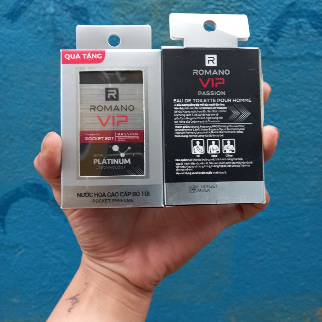 [MẪU MỚI] Nước hoa bỏ túi Romano VIP 18 ml skkh | BigBuy360 - bigbuy360.vn