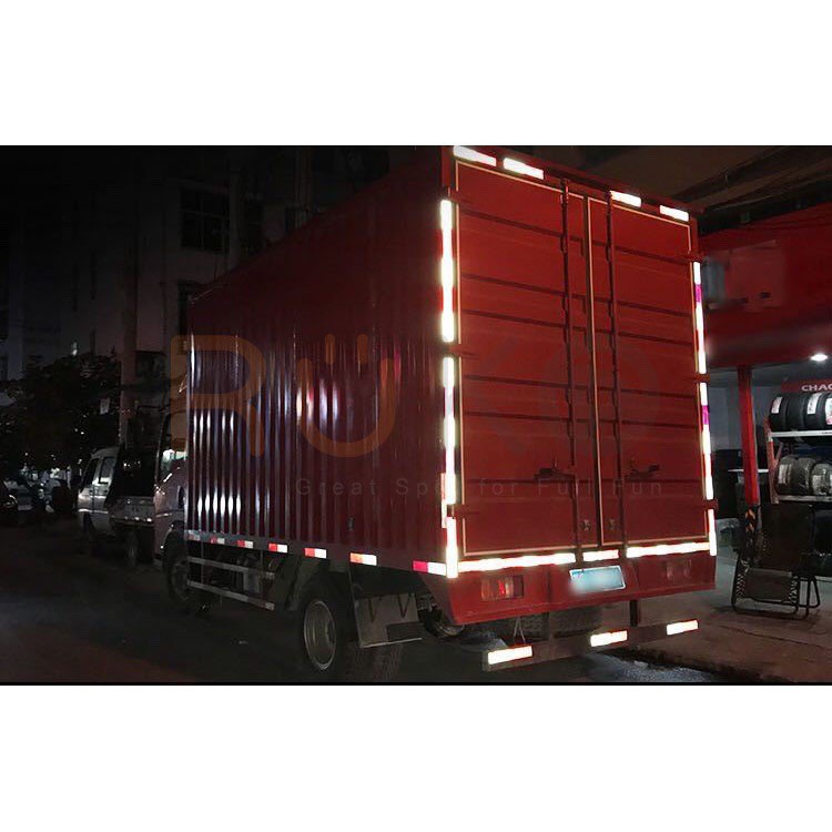 Cặp dải phản quang màu trắng đỏ bạn đường cho xe tải