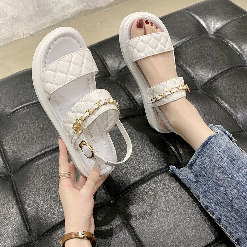 FREE SHIP Sandal nữ quai hậu quai xích 2 màu cực xinh