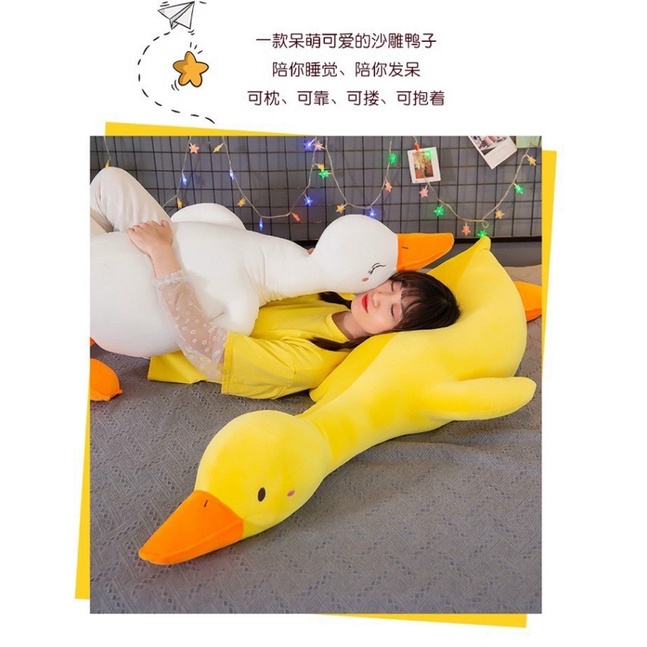 Vịt trầm cảm 1m6, gấu bông vịt mệt mỏi- vịt siêu to 1m-1m3-1m6